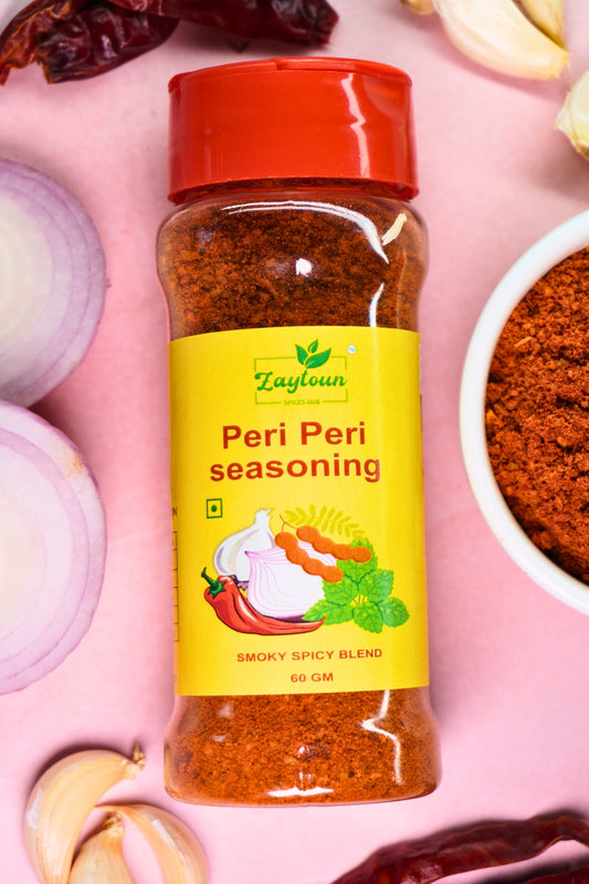 Peri Peri seasoning | Mediterranean Spice Mix | Spicy and Tangy | Pack of 2(60 g x 2)