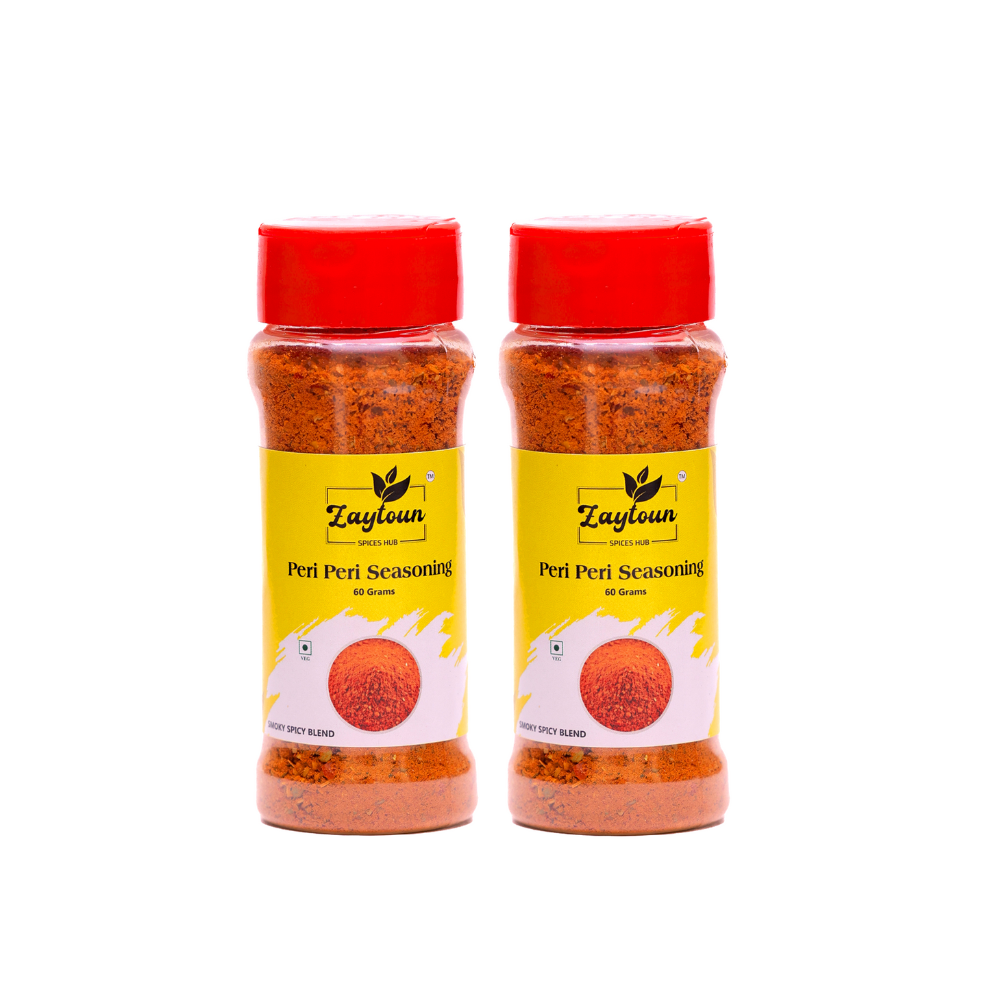 Peri Peri seasoning | Mediterranean Spice Mix | Spicy and Tangy | Pack of 2(60 g x 2)