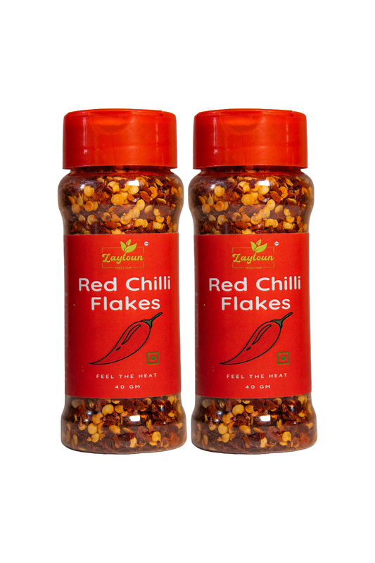 Chilli flakes | Crushed dried red chillies | Pack of 2 (40 g x 2)
