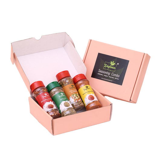 Seasonings Combo - Chilli flakes - 40g | Oregano - 35g | Peri Peri seasoning - 60g | Pizza Pasta seasoning - 50g